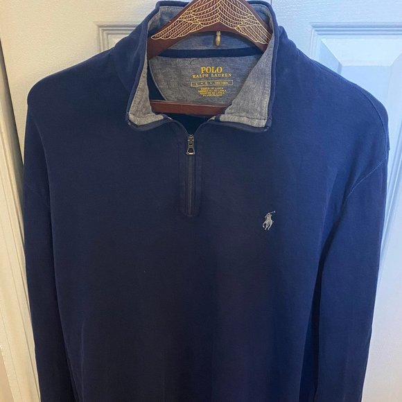 Ralph Lauren Luxury Jersey Quarter-Zip Pullover - Picture 1 of 7